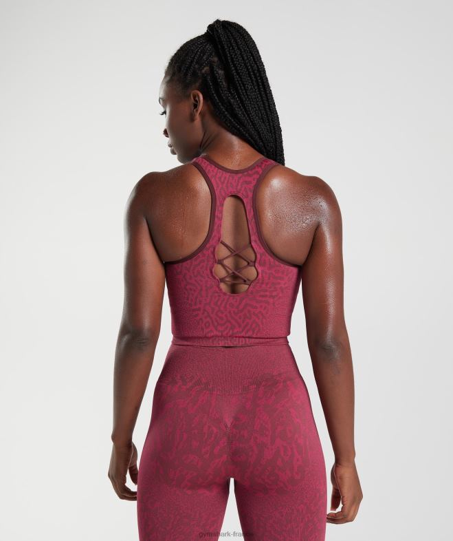 Gymshark adapter le réservoir de culture sans couture pour animaux récif | brun cerise femmes 6HF28474